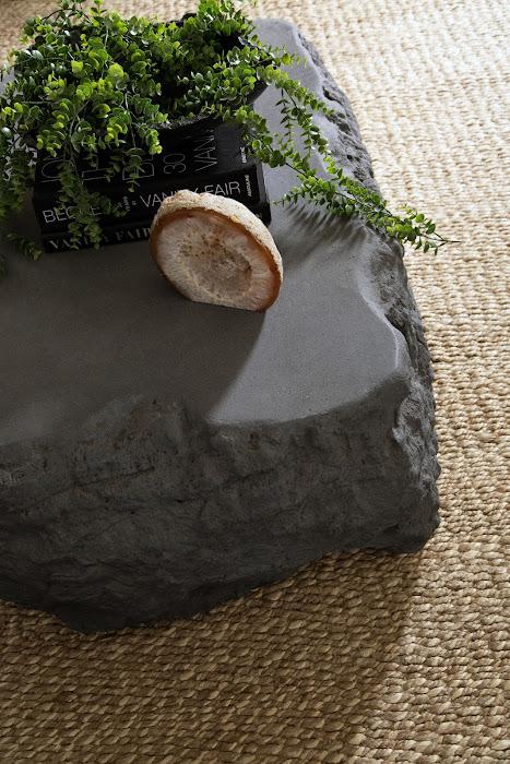 Quarry Coffee Table, Large, Charcoal Stone