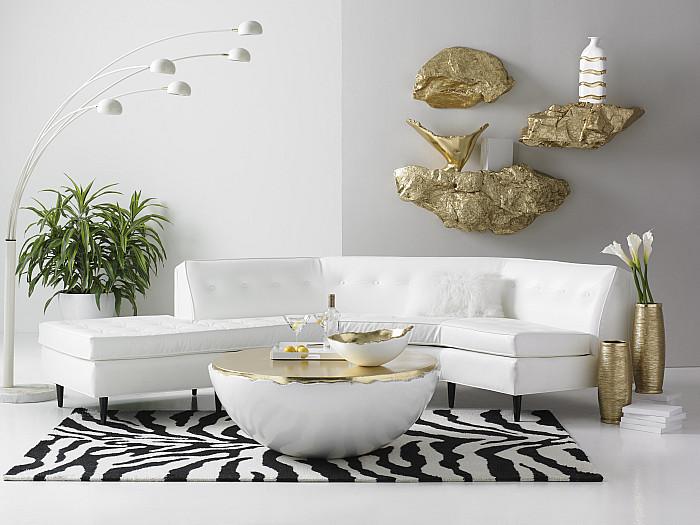 Boulder Shelf, Gold Leaf, LG