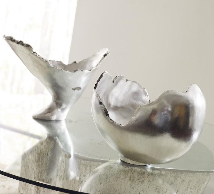 Burled Vase, Silver Leaf