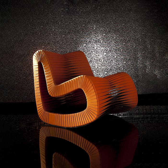 Seat Belt Rocking Chair, Orange