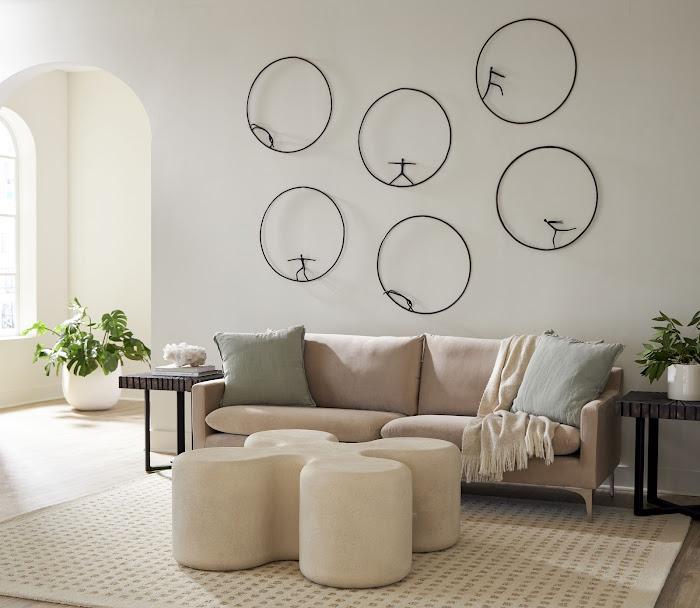 Olympic Figure in Iron Ring, Black, Rust, Style B