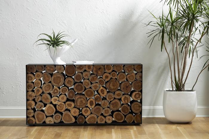 Boscage Console Table, Iron Frame