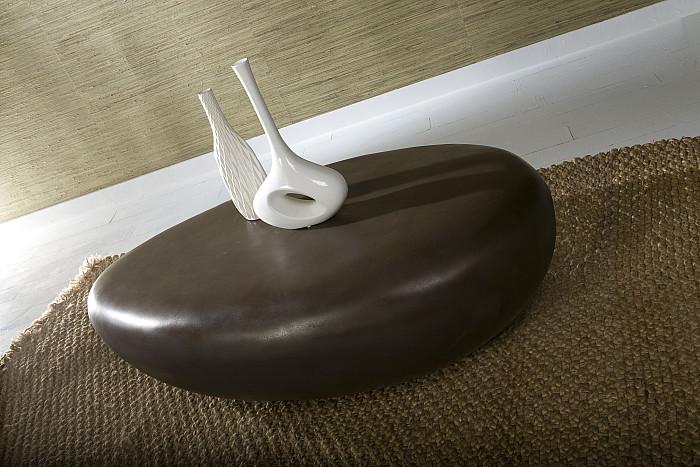 River Stone Coffee Table, Bronze, Small