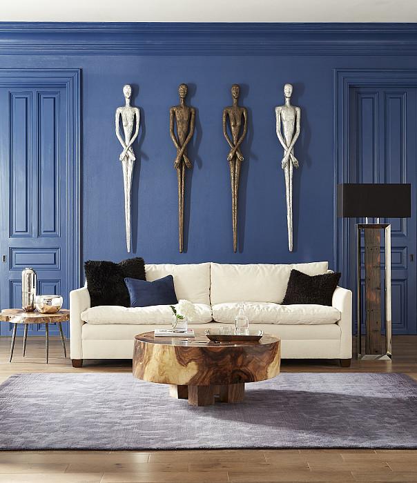 Lloyd Wall Sculpture, Resin, Silver Leaf