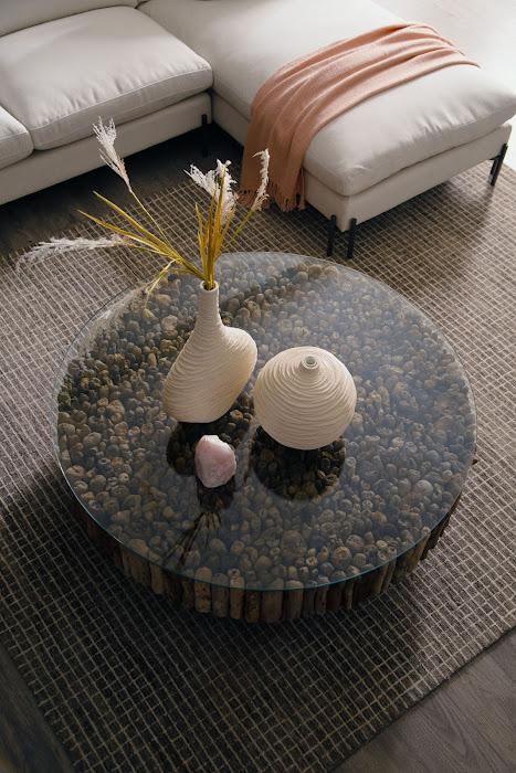 Manhattan Coffee Table, Round, with Glass