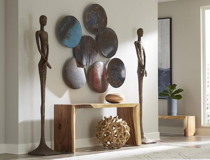 Lightning Vase, Mango Wood, Low 13"-14"Dia