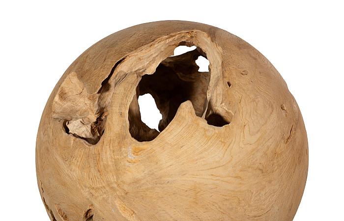 Teak Wood Ball, Medium, Bleached