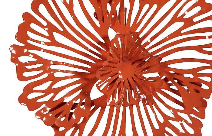 Flower Wall Art, Extra Small, Coral, Metal