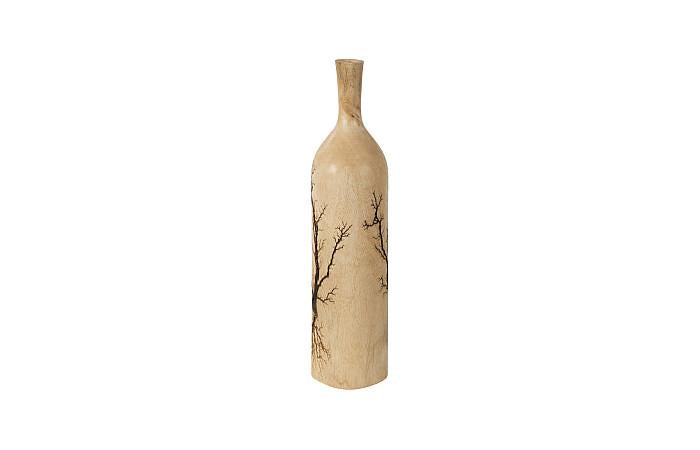 Lightning Bottle, Mango Wood, Long Neck