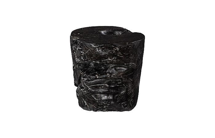 Black Wash Stool, Round