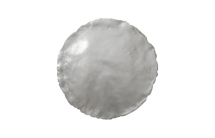 Cast Oil Drum Wall Discs, Silver Leaf, Set of 4