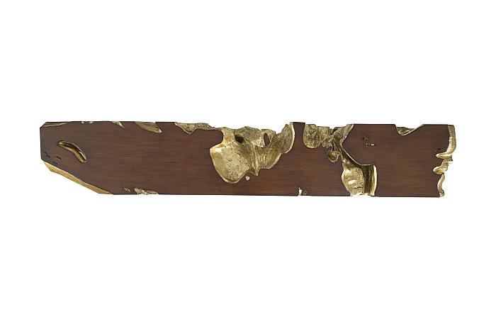 Freeform Console Table, Gold Leaf, Faux Bois, LG