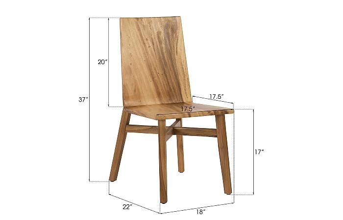 Slant Dining Chair, Natural