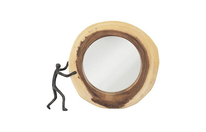 Atlas Cross Cut Mirror, Small, Left Side Full Body
