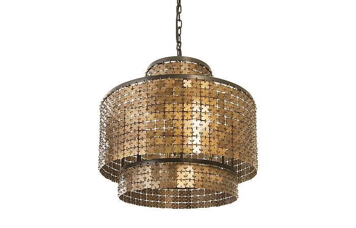 Armor Chandelier, Brass