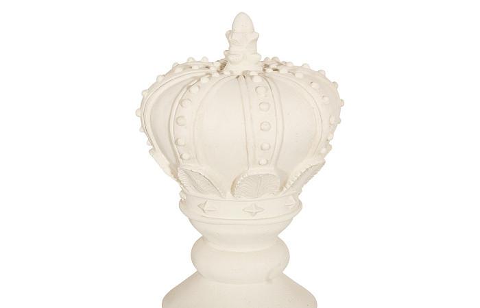 King Chess Sculpture, Cast Stone White, Small