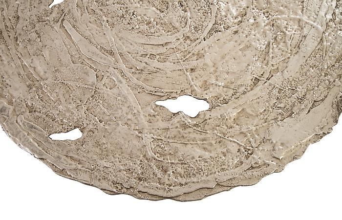 Molten Wall Disc, Large, Silver Leaf