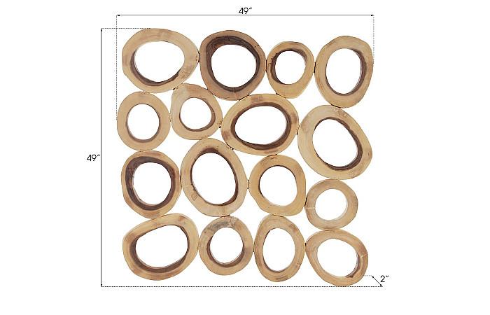 Chuleta Rings Wall Art, Chamcha Wood, Square, LG