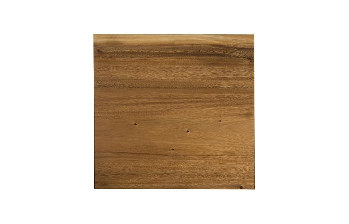 Ladder Side Table, Suar Wood, Natural/Brass Finish