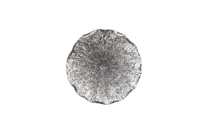 Lotus Wall Art, Silver/Black, MD