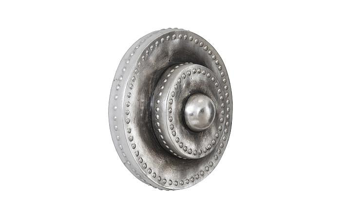 Circles Wall Tile, Silver Leaf with Antiquing
