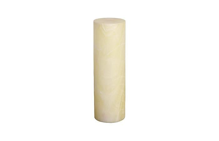 Onyx Lamp Pedestal, Cylindrical, White