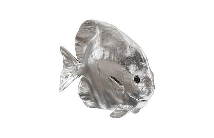 Australian Bat Fish Wall Sculpture, Resin, Silver Leaf