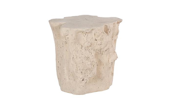 Log Side Table, Roman Stone