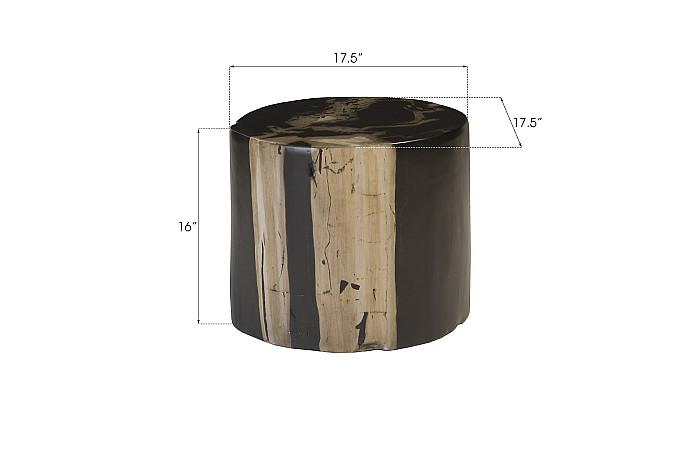 Cast Petrified Wood Stool, Resin