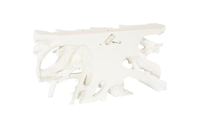 Beau Cast Root Console Table, Faux Bleached