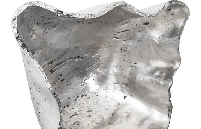 Cast Onyx Wall Bowl, Silver, LG