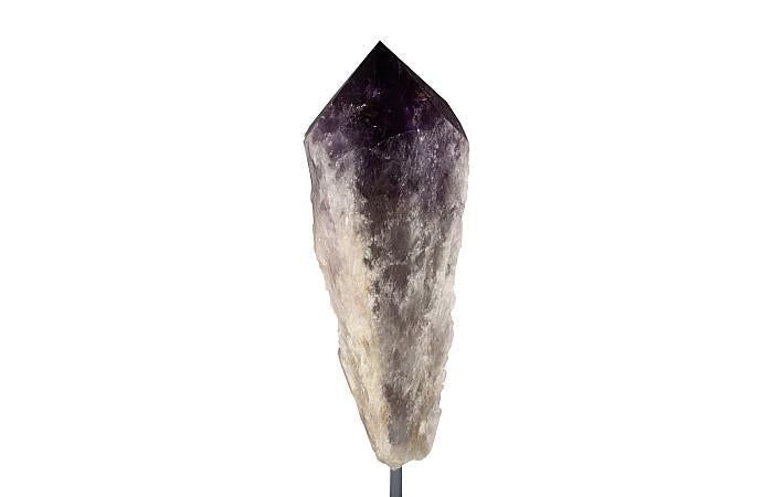 Amethyst Points Sculpture, Metal Base