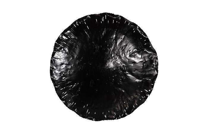 Lotus Wall Art, Silver/Black, LG