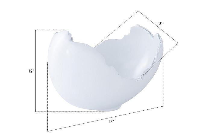 Burled Bowl, Glossy White