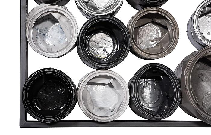 Paint Can Wall Art, Square, Mixed Neutrals, Assorted SM