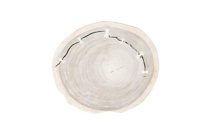 Floating Coffee Table with Acrylic Legs, Bleached, Size Varies