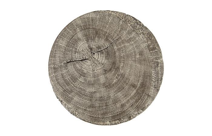 Curved Wood Stool, Thick , Gray Stone, Gray Stone