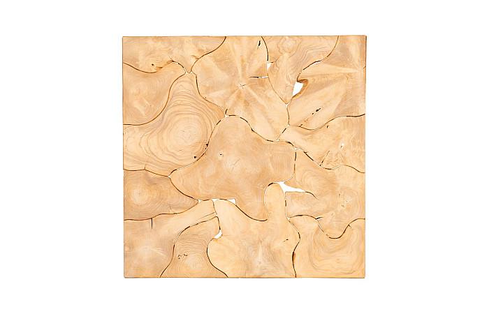 Teak Slice Coffee Table, Square, Bleached