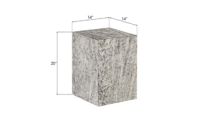 Prism Pedestal, Small, Gray Stone