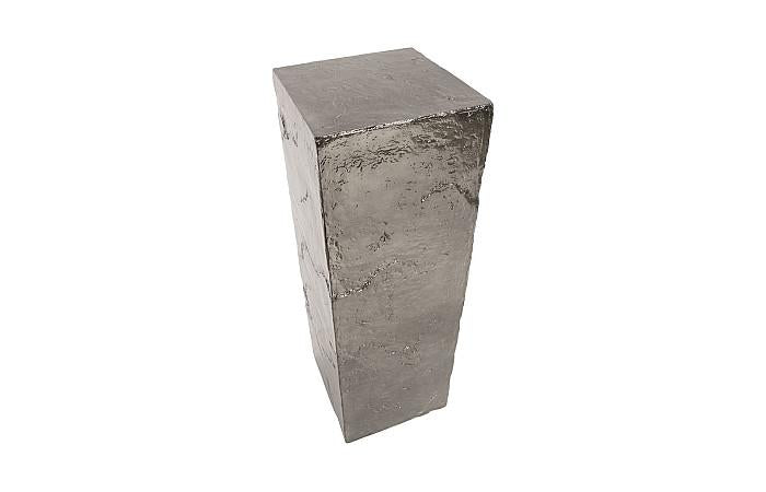 Slate Pedestal, Large, Liquid Silver