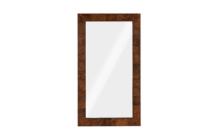 Teak Slice Mirror, Rectangle