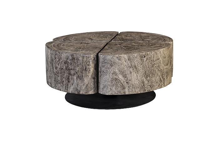 Clover Coffee Table, Gray Stone