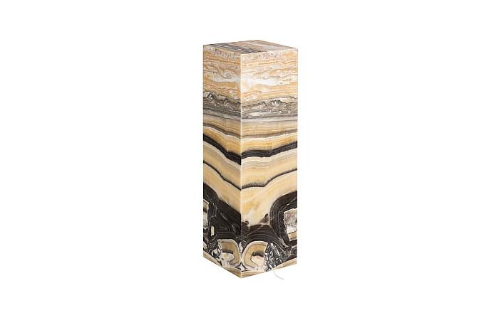 Onyx Lamp Pedestal, Square, Zebra