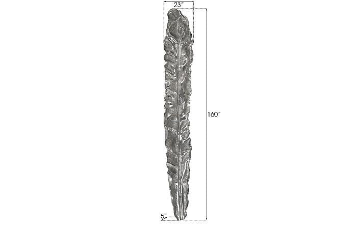 Petiole Wall Leaf, Liquid Silver, Colossal, Version A