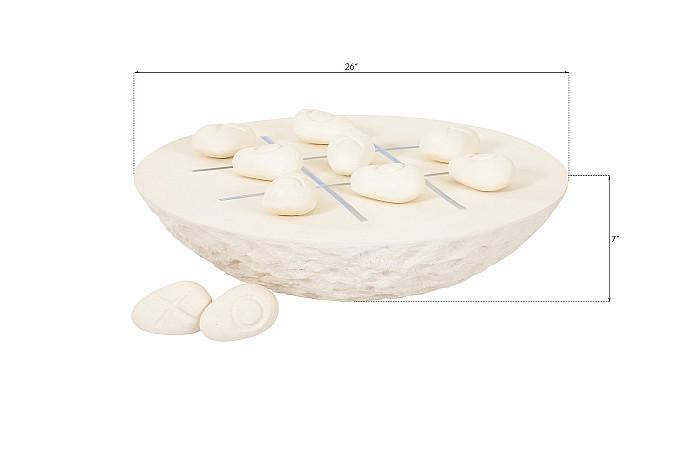 Tic-Tac-Toe Stone, Large, Off-White