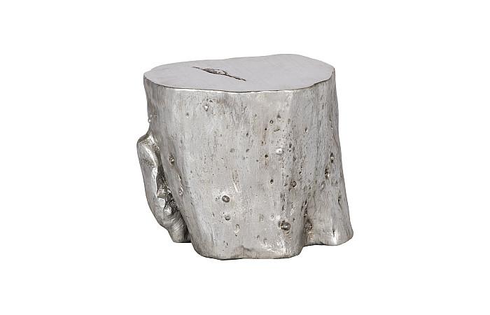 Log Stool, Silver Leaf, LG