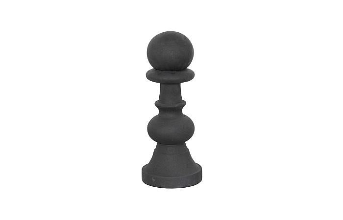 Pawn Chess Sculpture, Cast Stone Black, Small