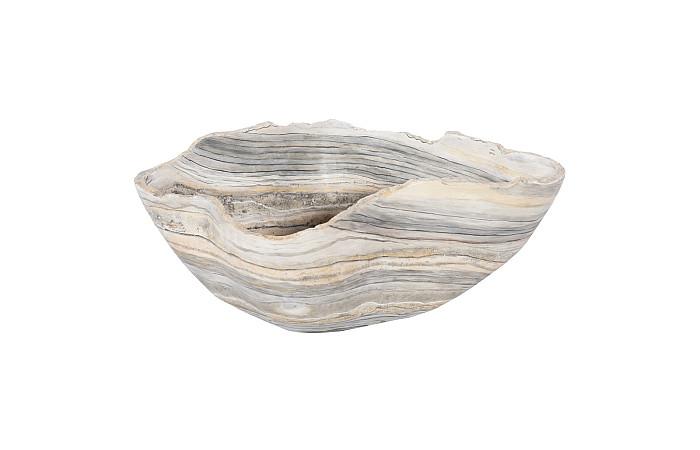 Cast Gray Onyx Bowl, Faux Finish, Medium