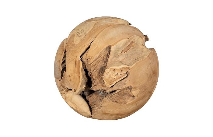 Teak Wood Ball, Extra Large, Bleached