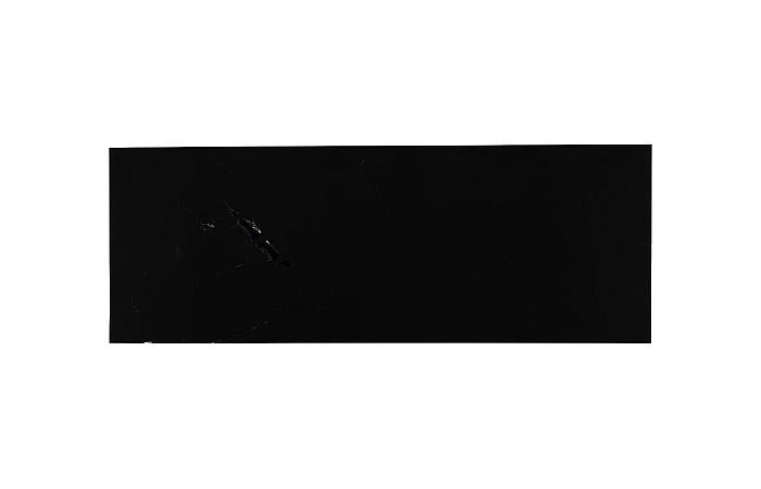 Straight Edge Dining Table, Midnight Black, Brushed Stainless Steel Legs